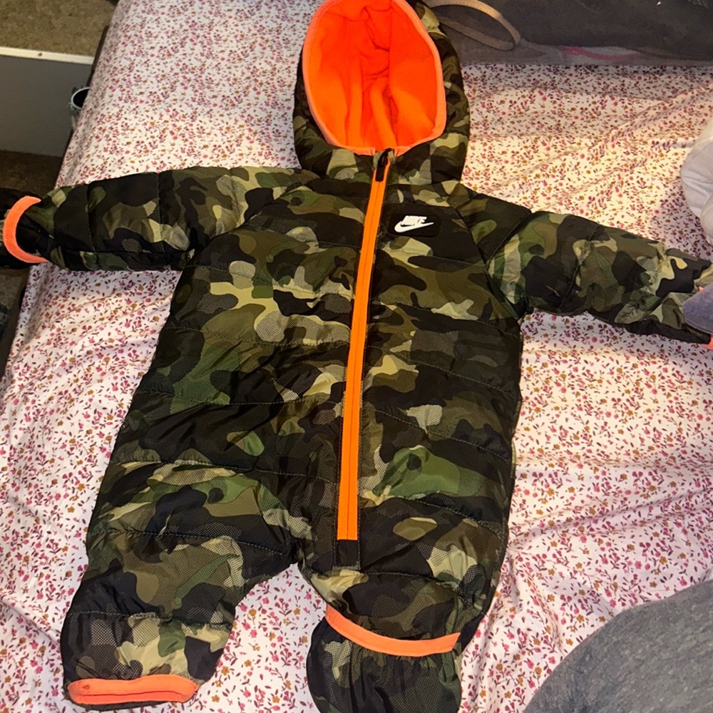 Nike Camo and Orange Kids One Piece
